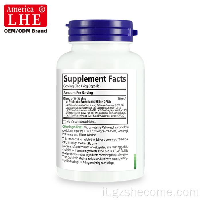 Supporto per supplementi probiotici Disgestive Healthy